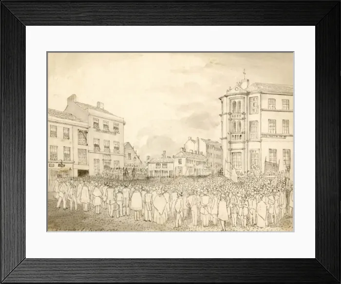 Framed Print : Oastler speech in Huddersfield 1844 Framed Print : Oastler speech in Huddersfield 1844