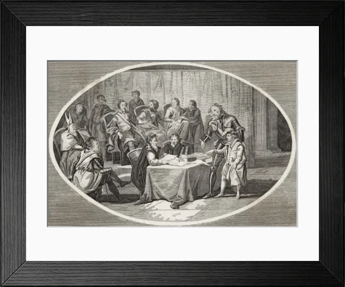 Framed Print : Henry III & Barons Framed Print : Henry III & Barons