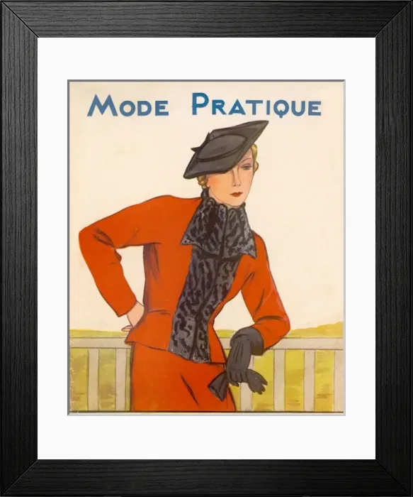 Framed Print : Red Costume 1935 Framed Print : Red Costume 1935
