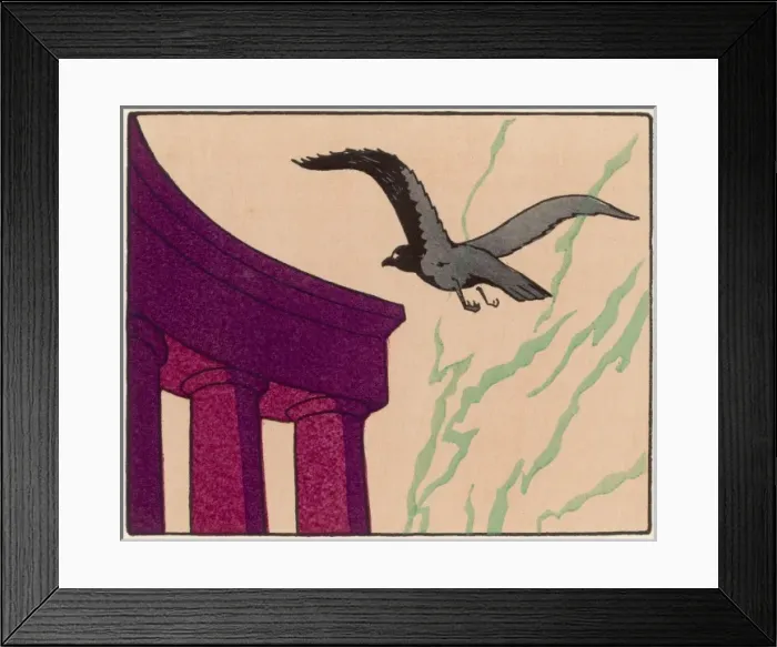 Framed Print : Seagull and columns Framed Print : Seagull and columns