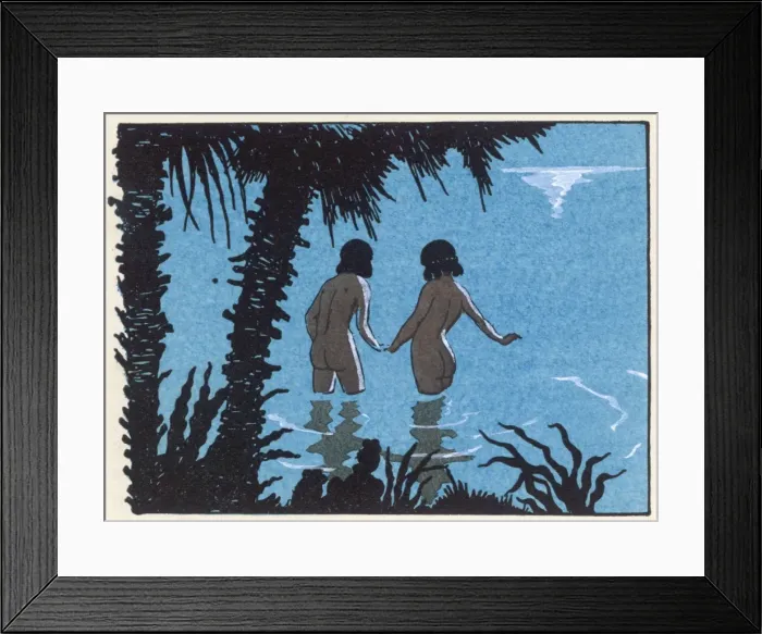 Framed Print : Lovers take a dip Framed Print : Lovers take a dip