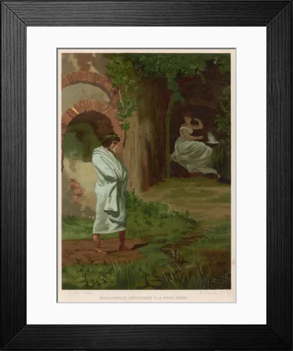 Framed Print : Numa and Egeria Framed Print : Numa and Egeria