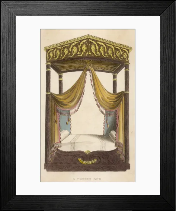 Framed Print : French Bed 1809