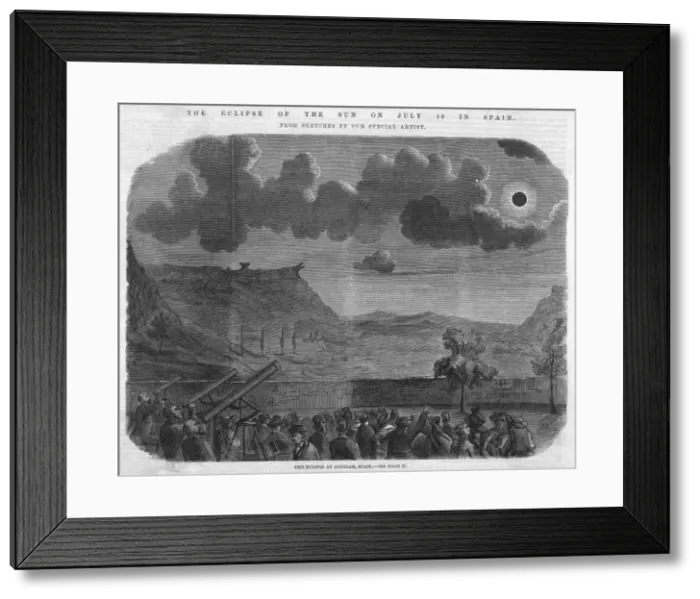 Framed Print : Solar Eclipse / Spain 1860 Framed Print : Solar Eclipse / Spain 1860