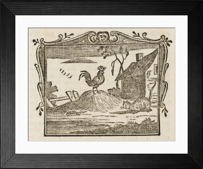 Framed Print : Cat, Cock & Mouse Framed Print : Cat, Cock & Mouse