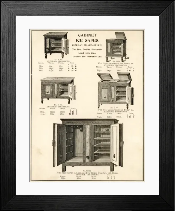 Framed Print : German Icesafe / Catalogue Framed Print : German Icesafe / Catalogue