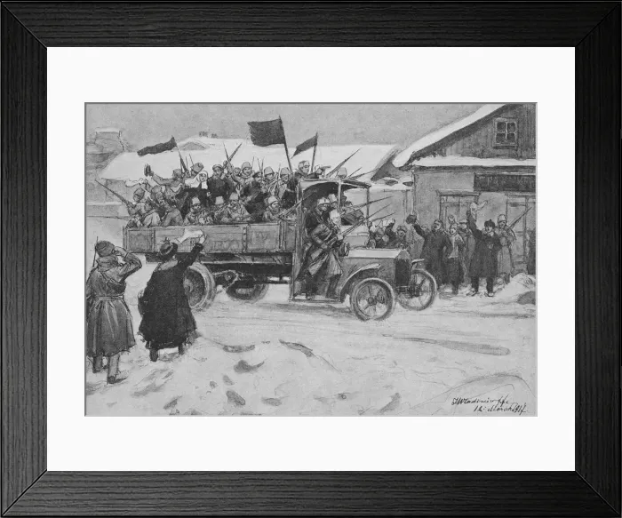 Framed Print : Fighting in Petrograd Framed Print : Fighting in Petrograd