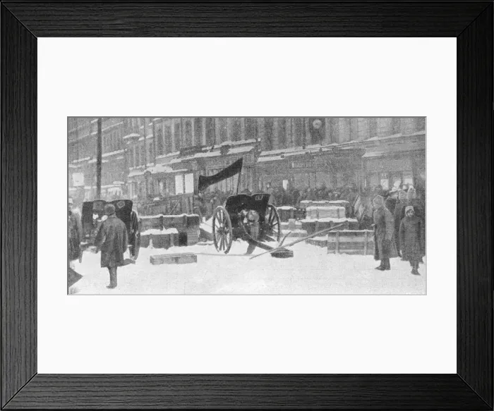 Framed Print : Fighting in Petrograd Framed Print : Fighting in Petrograd