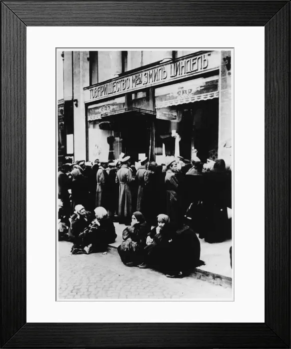 Framed Print : Queuing in Petrograd Framed Print : Queuing in Petrograd