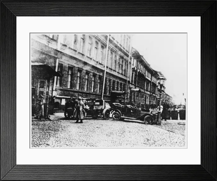 Framed Print : Barricades in Petrograd Framed Print : Barricades in Petrograd