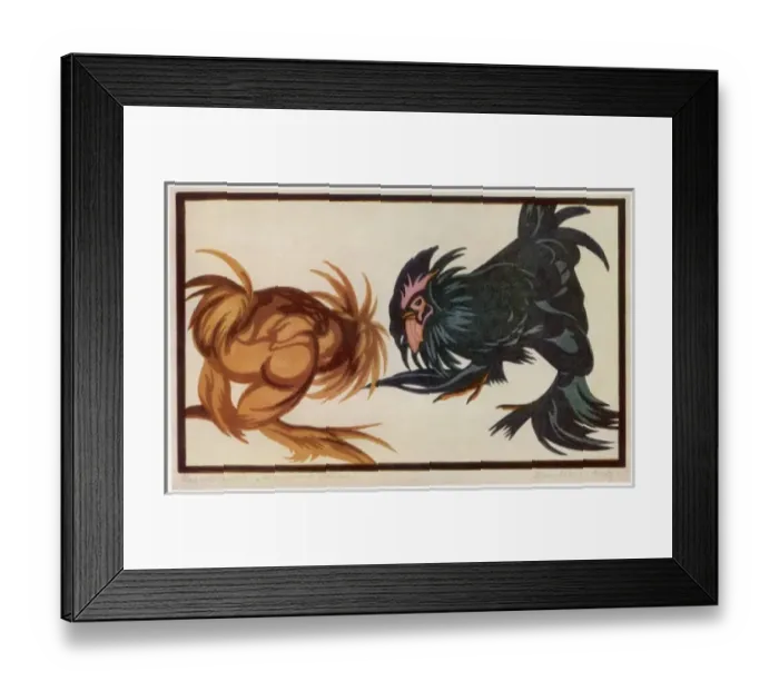 Framed Print : Fighting Cocks Framed Print : Fighting Cocks