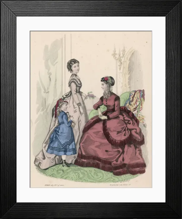Framed Print : Fashions for 1869 Framed Print : Fashions for 1869