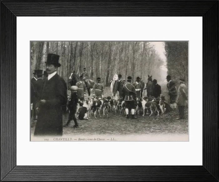 Framed Print : French Hunt Meet Framed Print : French Hunt Meet