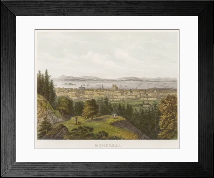 Framed Print : Montrealcirca 1850 Framed Print : Montrealcirca 1850