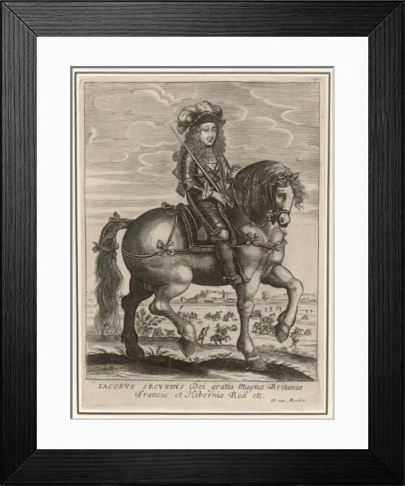 Framed Print : James II on Horse Framed Print : James II on Horse
