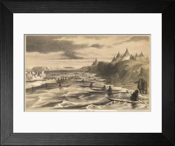 Framed Print : Eskimos Meet Strangers Framed Print : Eskimos Meet Strangers