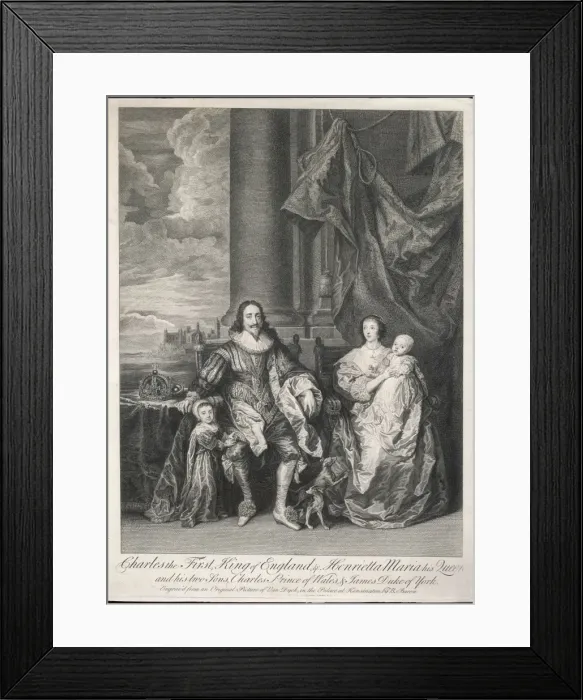 Framed Print : Charles I, Wife, Sons Framed Print : Charles I, Wife, Sons