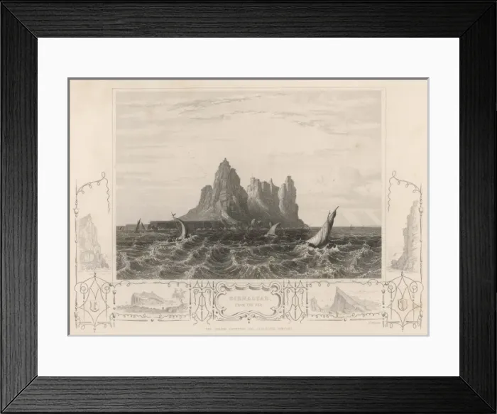 Framed Print : Gibraltar from Sea Framed Print : Gibraltar from Sea