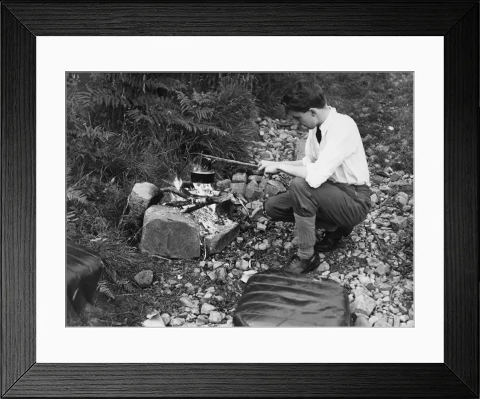 Framed Print : Camp Fire Cooking Framed Print : Camp Fire Cooking
