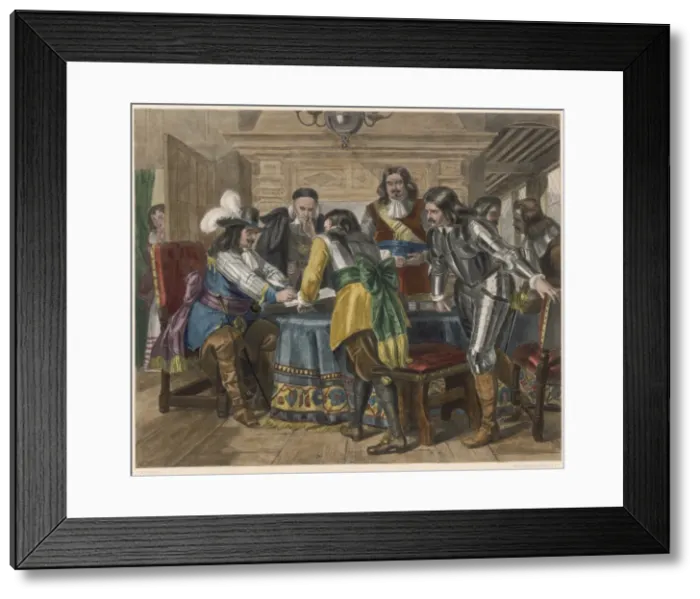 Framed Print : George Monck &parliament Framed Print : George Monck &parliament