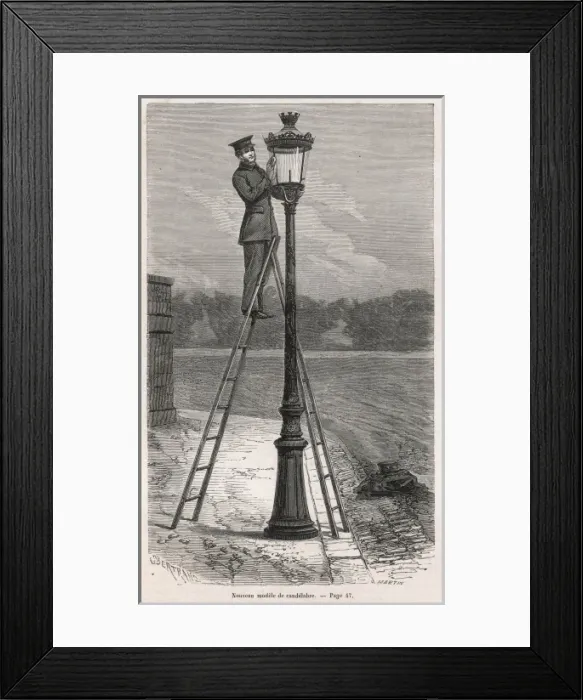 Framed Print : Paris Lamplighter Framed Print : Paris Lamplighter