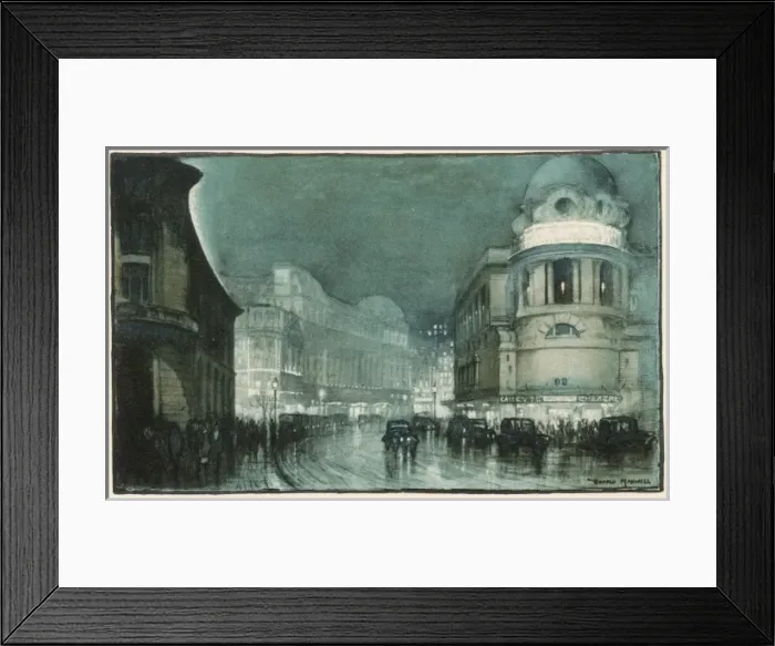 Framed Print : Aldwych / By Night 1926 Framed Print : Aldwych / By Night 1926