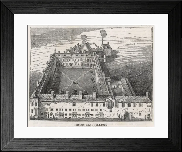 Framed Print : Gresham College 1834 Framed Print : Gresham College 1834