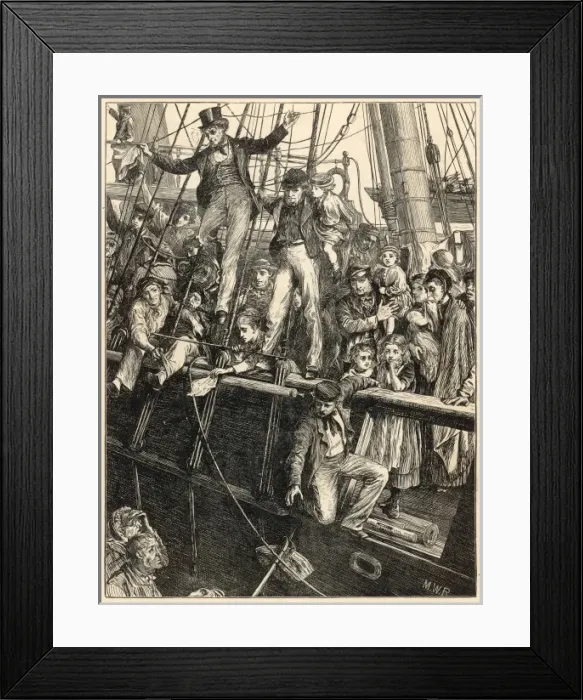 Framed Print : Travel / Emigration / USA / Sh Framed Print : Travel / Emigration / USA / Sh