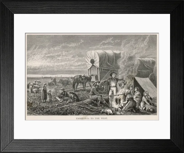 Framed Print : Emigrants Halt