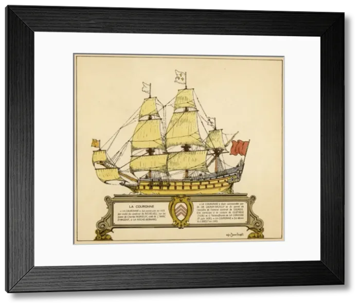 Framed Print : COURONNE SAILING SHIP Framed Print : COURONNE SAILING SHIP