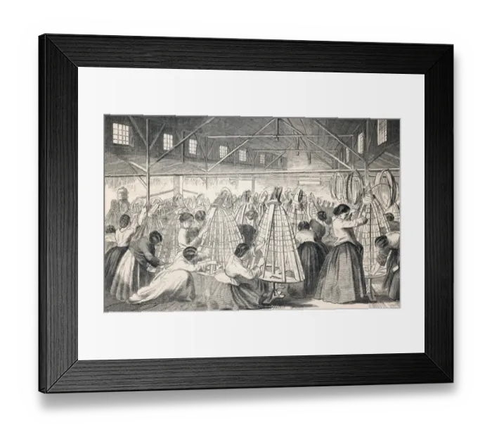 Framed Print : Making Crinolines