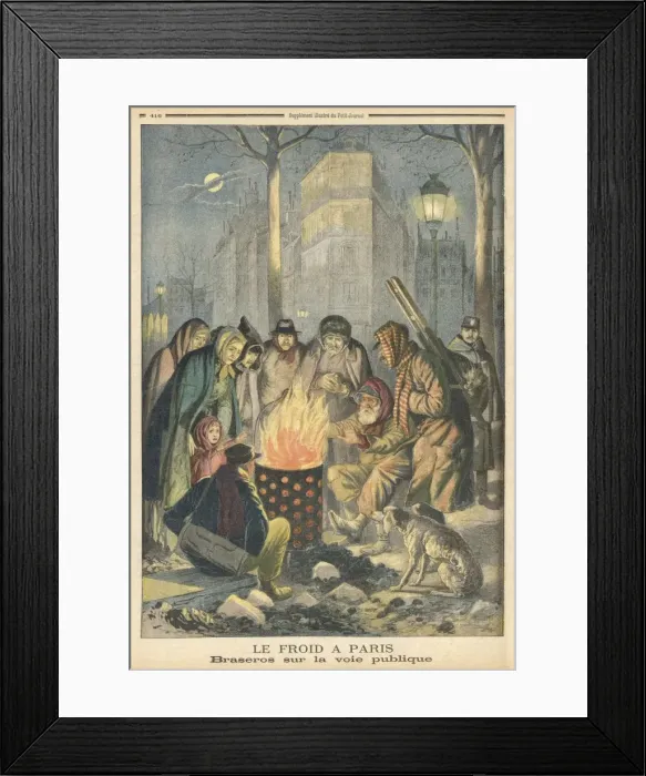 Framed Print : Social / Paris Winter 1902 Framed Print : Social / Paris Winter 1902