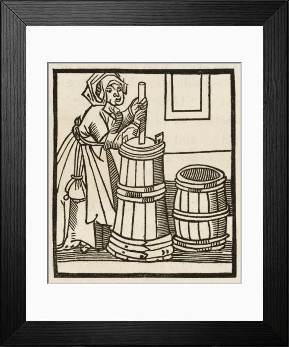 Framed Print : Churning Butter Framed Print : Churning Butter