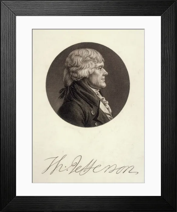 Framed Print : Thomas Jefferson / Memin Framed Print : Thomas Jefferson / Memin