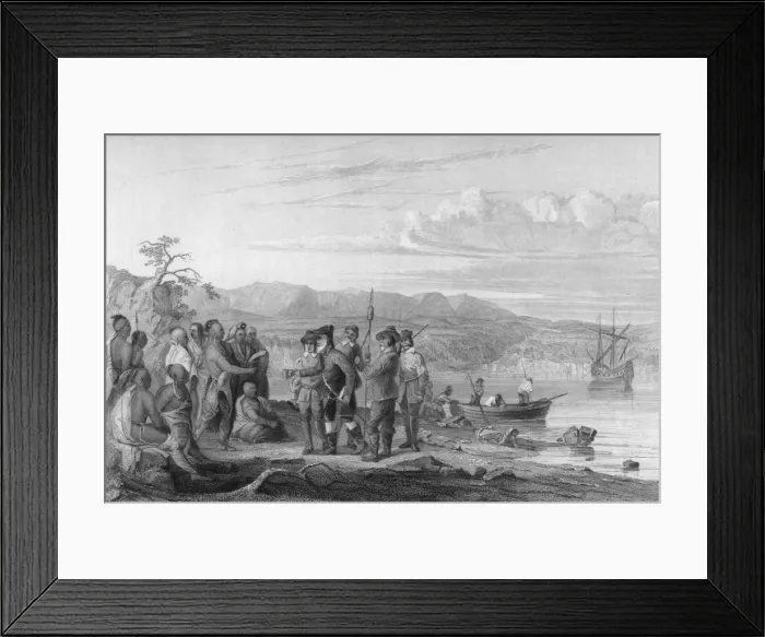 Framed Print : Hudson & Mohicans 1609 Framed Print : Hudson & Mohicans 1609