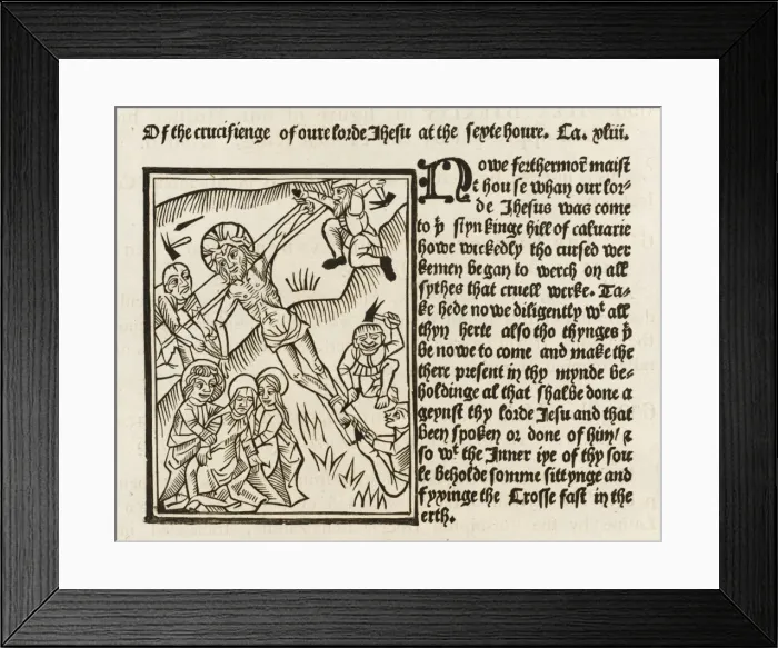 Framed Print : Crucifixion Woodcut Framed Print : Crucifixion Woodcut