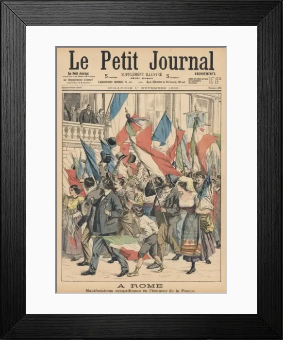Framed Print : Pro-French Demo / Rome Framed Print : Pro-French Demo / Rome
