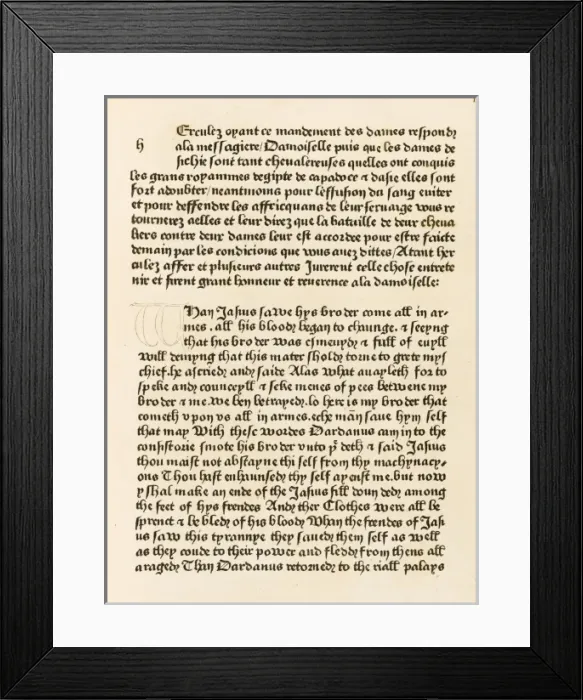 Framed Print : Caxtons First Book Framed Print : Caxtons First Book