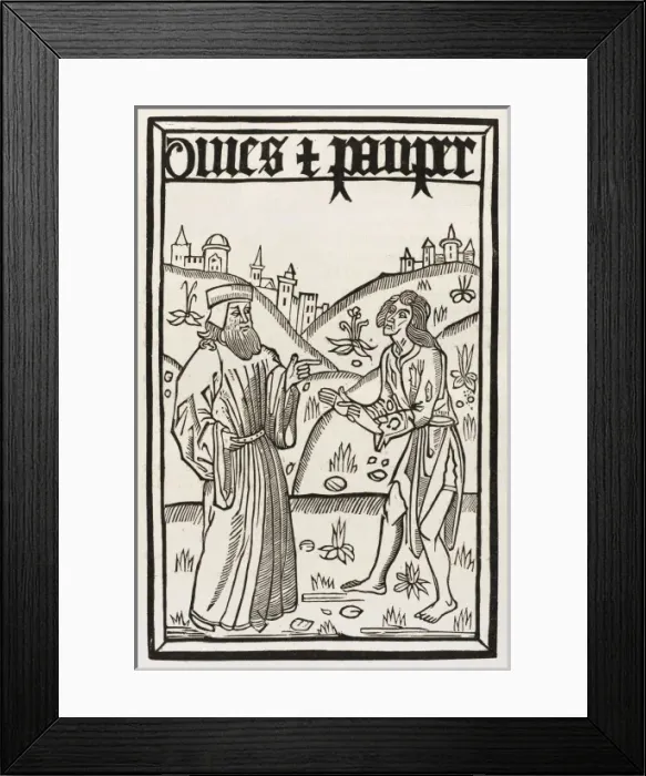 Framed Print : Dives and the Pauper Framed Print : Dives and the Pauper