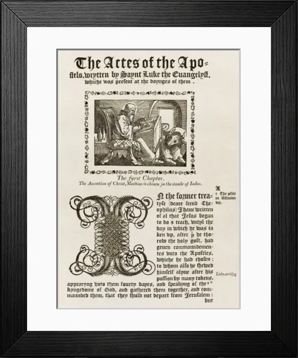 Framed Print : LUKE WRITES ACTS Framed Print : LUKE WRITES ACTS