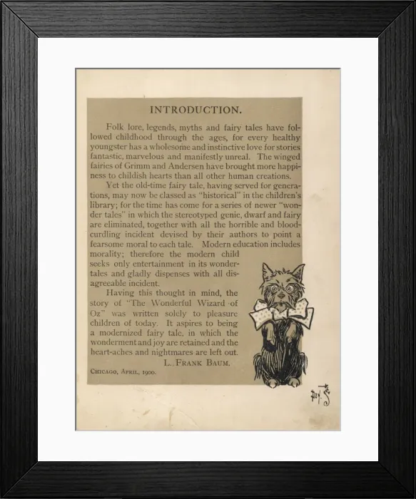 Framed Print : Wizard of Oz / Toto Framed Print : Wizard of Oz / Toto