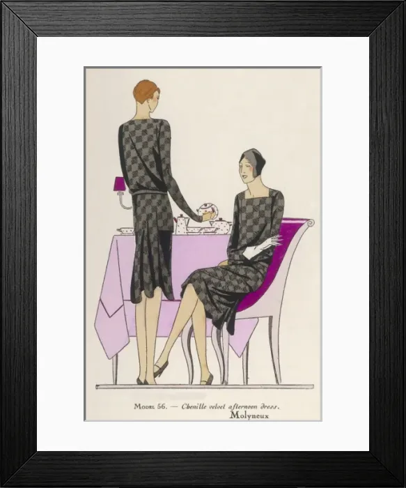 Framed Print : Tea for Two Ladies Framed Print : Tea for Two Ladies
