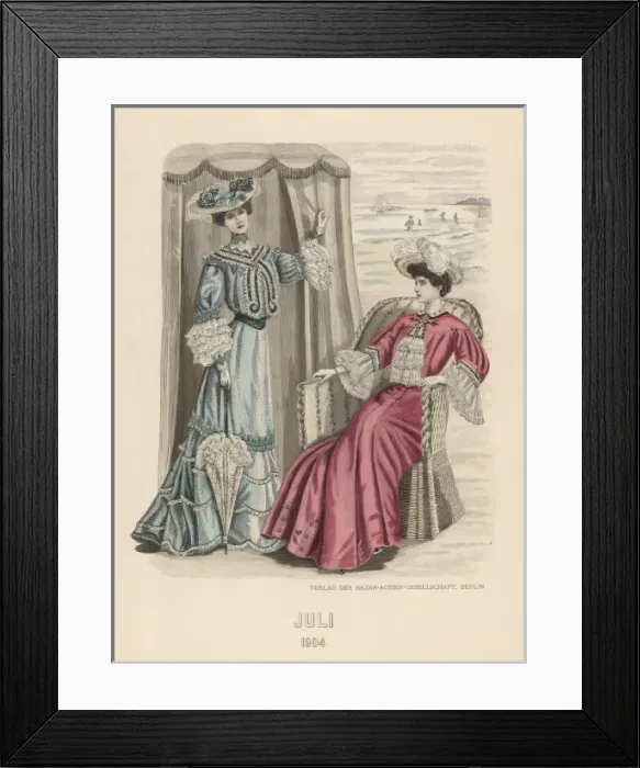 Framed Print : Ladies on Beach 1904 Framed Print : Ladies on Beach 1904