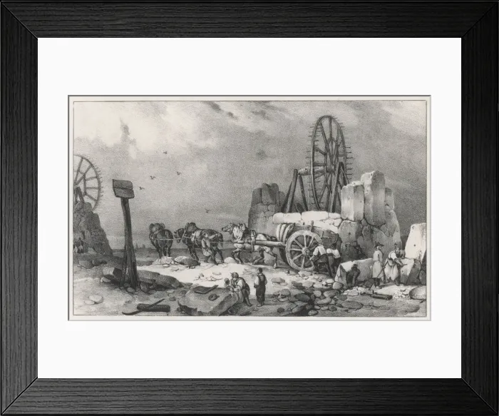 Framed Print : French Stone Quarry