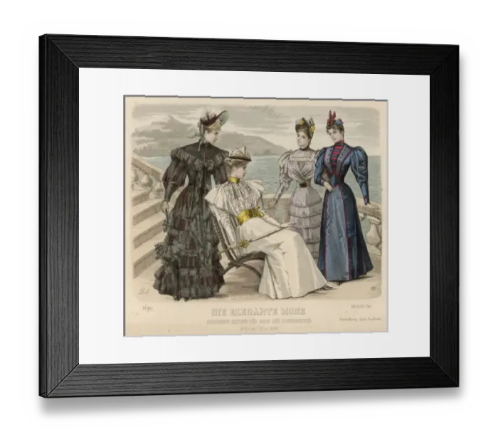 Framed Print : Four Women, Seaside 1893 Framed Print : Four Women, Seaside 1893