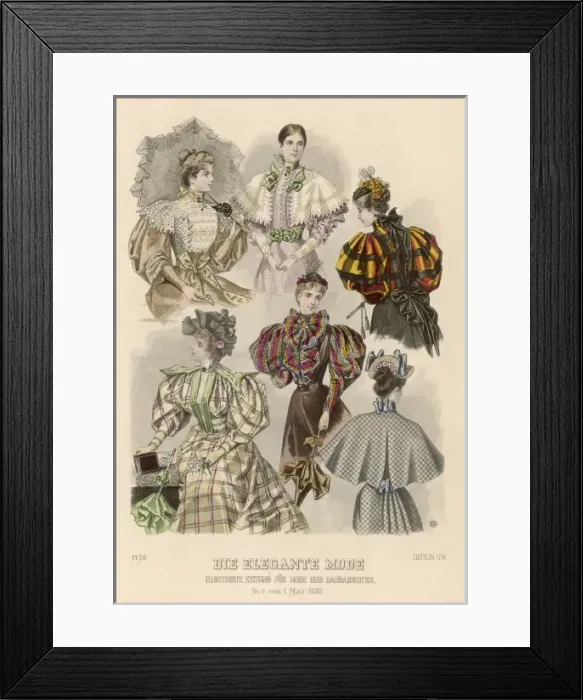 Framed Print : SIX LADIES, 1895 Framed Print : SIX LADIES, 1895