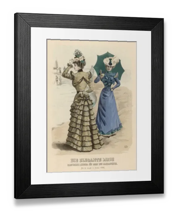Framed Print : Ladies on the Beach 1898 Framed Print : Ladies on the Beach 1898
