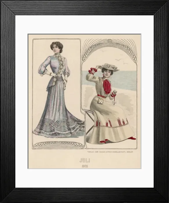 Framed Print : Fashionable Frocks 1902 Framed Print : Fashionable Frocks 1902
