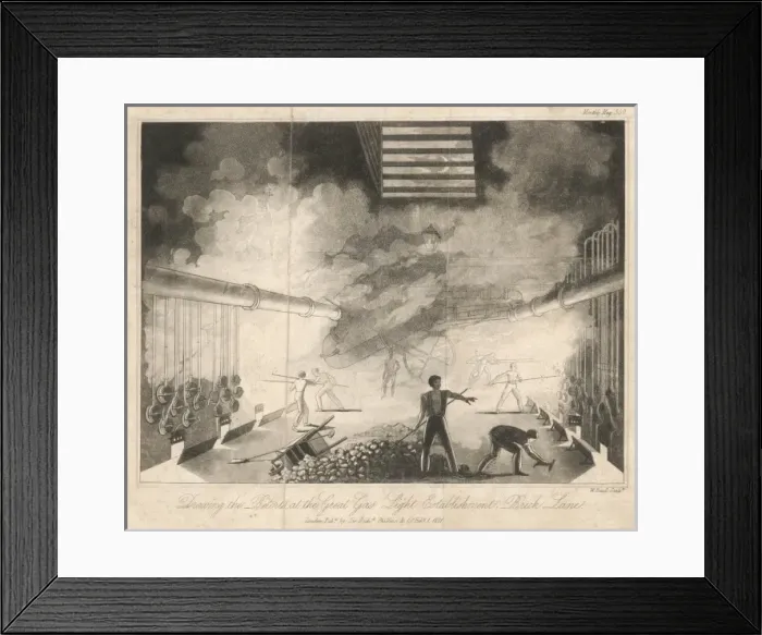 Framed Print : Gas-Making in London Framed Print : Gas-Making in London