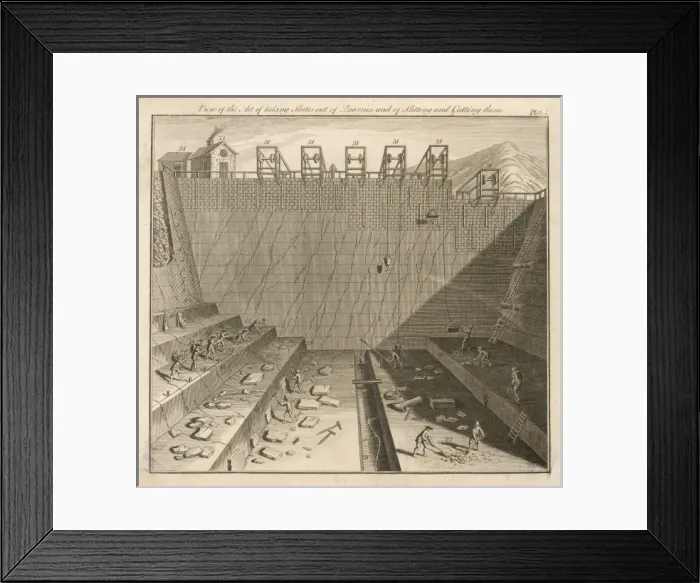 Framed Print : Stone Quarry France Framed Print : Stone Quarry France